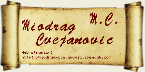 Miodrag Cvejanović vizit kartica